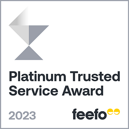 feefo platinum service 2023 banner